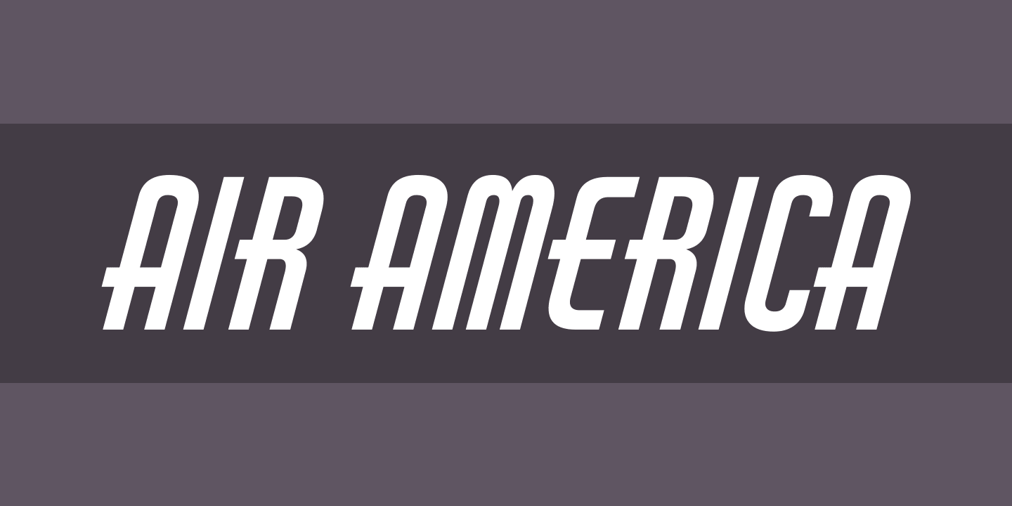 Przykład czcionki Air America Regular